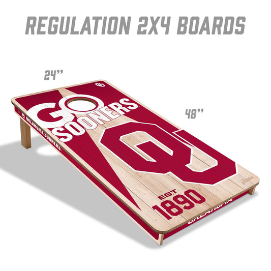 Oklahoma Sooners 2x4 Pro Cornhole Boards