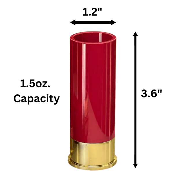 12 Gauge Shot Glasses, 4 Pack