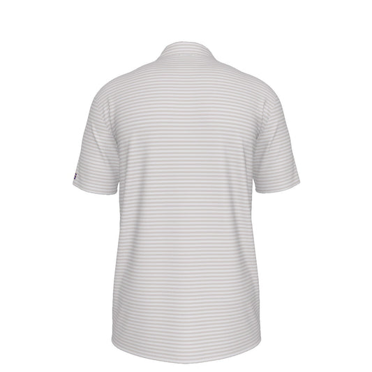 LSU Football Striped Polo - Cream
