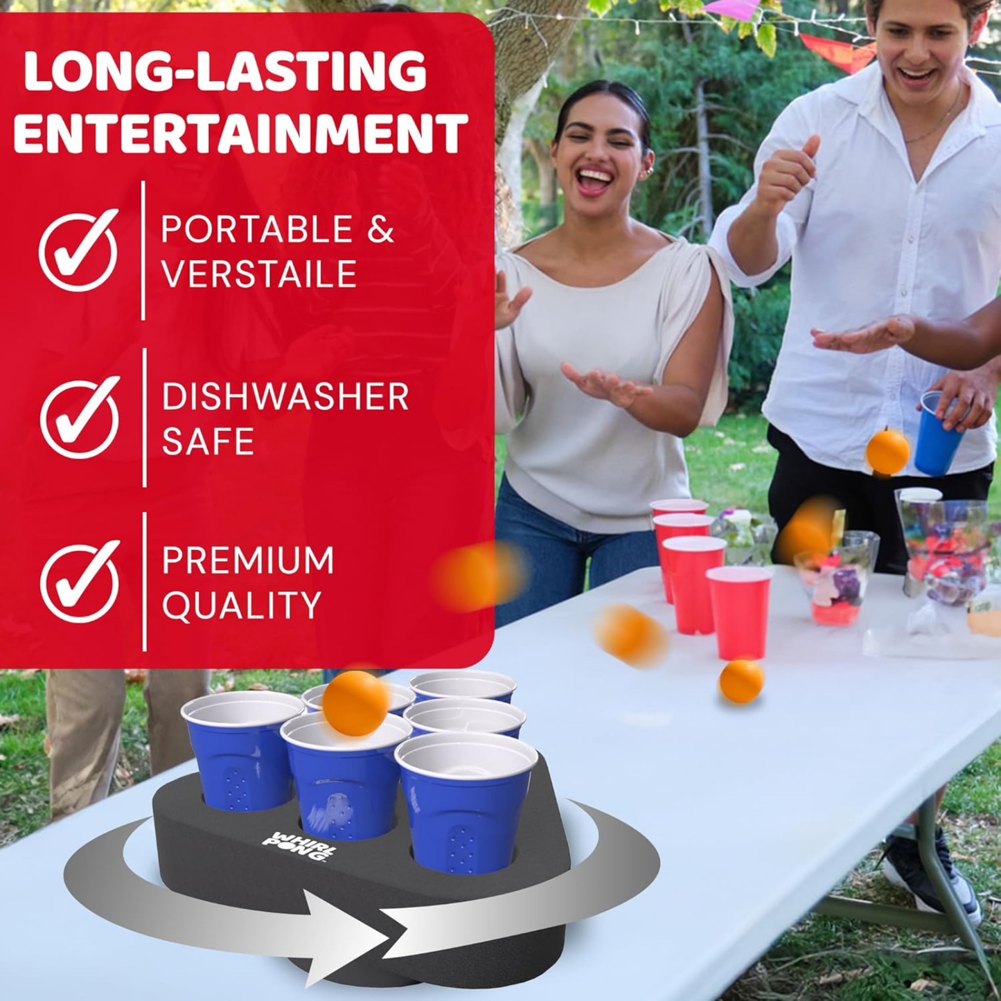 Whirl Pong Orange Ping Pong Balls