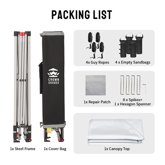 CROWN SHADES 10x10 Pop Up Canopy