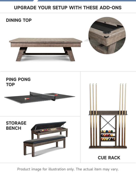 Empire USA Ironwood Slate Pool Table W/Premium Billiards Accessories