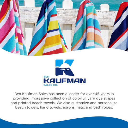 Kaufman Colored Classic Multi-Color Stripe Towel 6 Pack