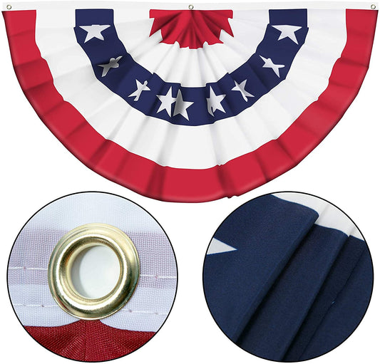 American Flag Bunting Patriotic Pleated Fan Flag USA Flags