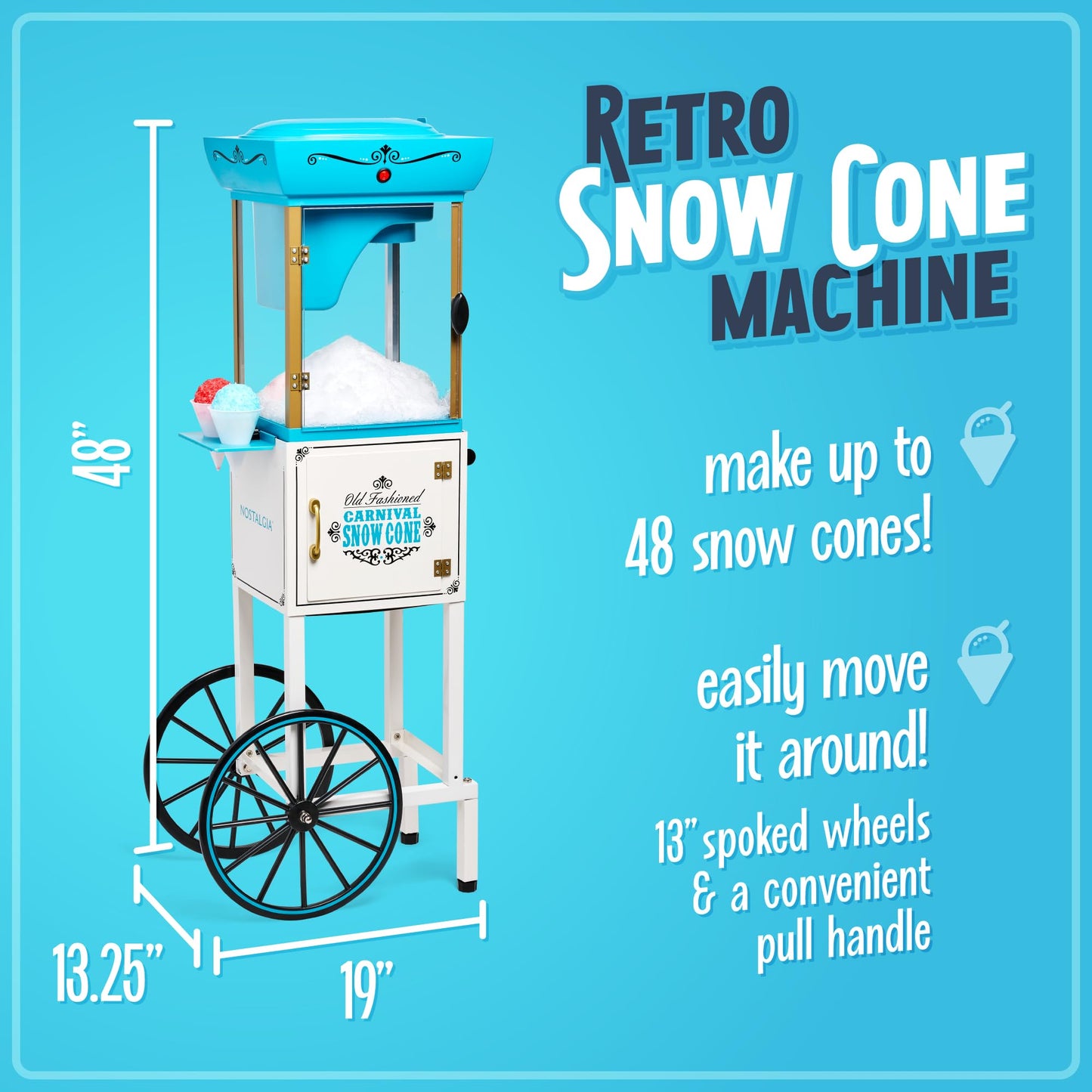 Nostalgia Snow Cone Shaved Ice Machine