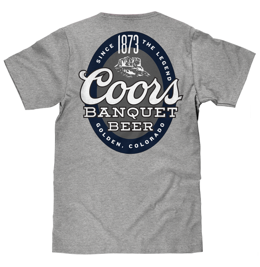 Coors Banquet Since 1873 Front and Back Print T-Shirt - Athletic Heather Gray