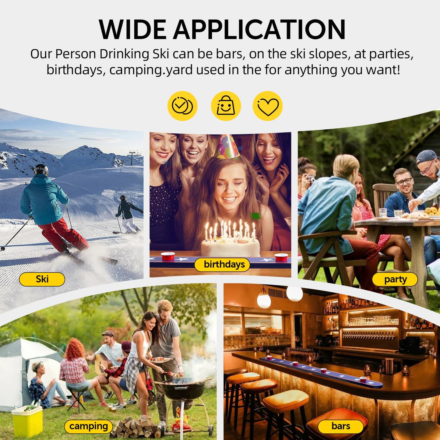 Neoflavie 5 Ft Shot Board 4 Person Shot Ski