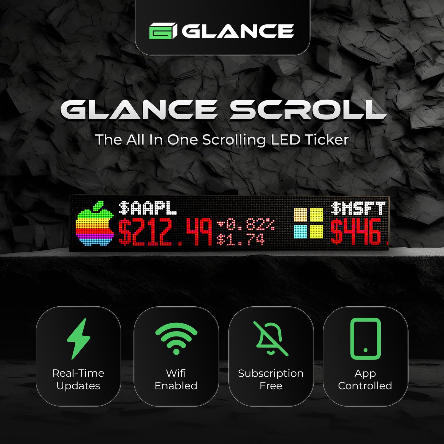 Glance Scroll led ticker