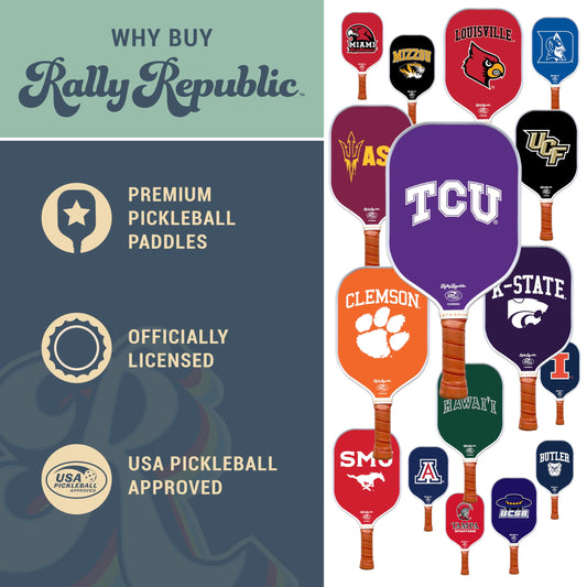 Rally Republic Officially Licensed Collegiate Pickleball Paddle TCU