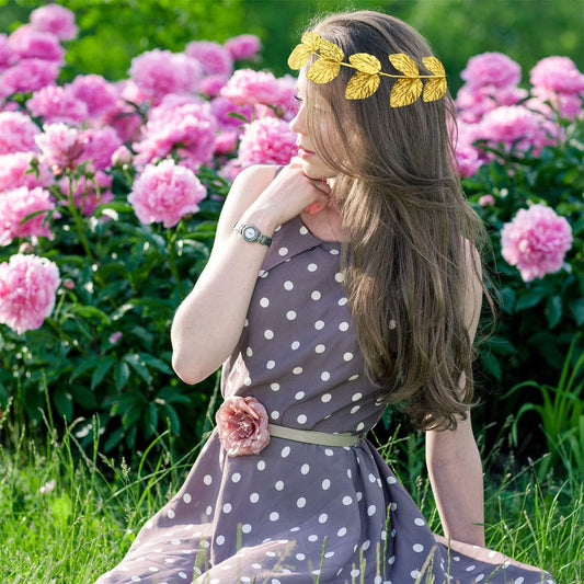 48 Pcs Gold Laurel Crown Wreath Gold Leaf