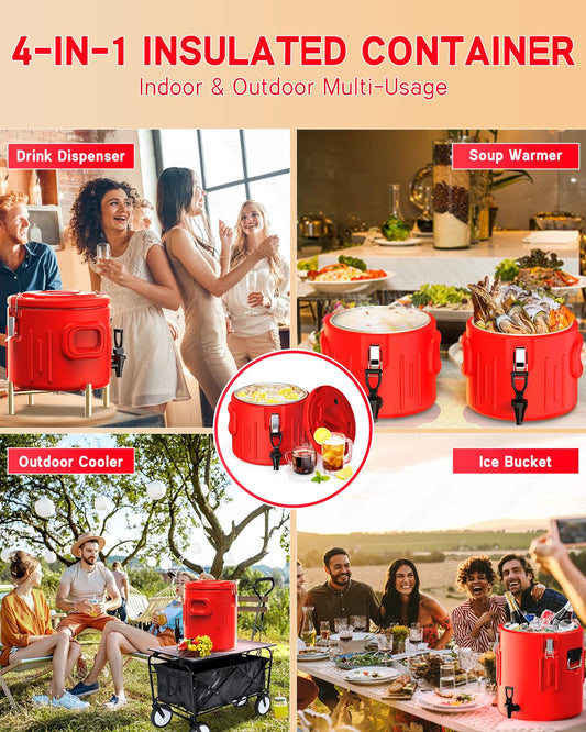 Insulated Beverage Dispenser 5 Gallon, Hot Drink Dispenser
