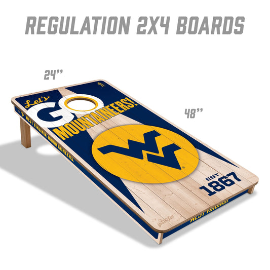 West Virginia Mountaineers 2x4 Pro Cornhole Boards