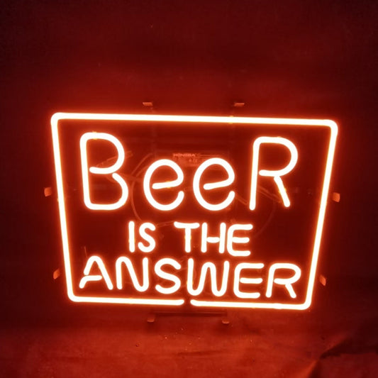 Beer is the Answer Neon Light Sign