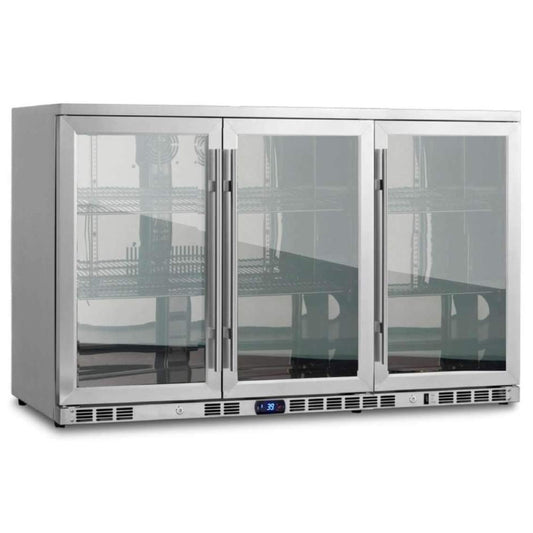 53 Inch Heating Glass 3 Door Large Beverage Refrigerator