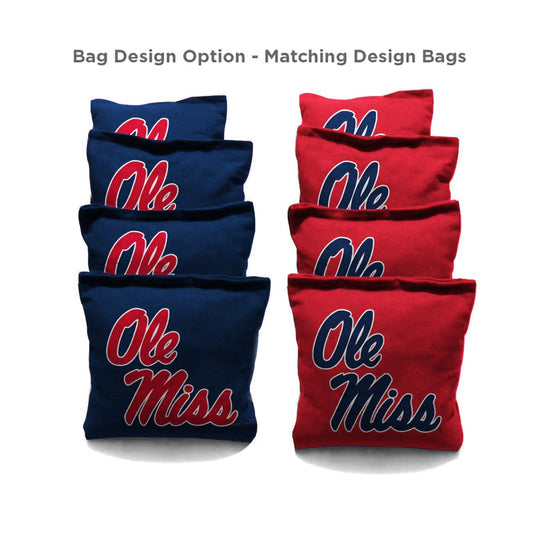 Ole Miss Rebels Alternating Diamond All-Weather Cornhole Set