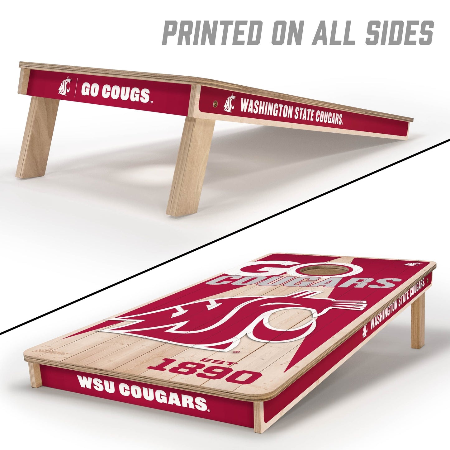 Washington State Cougars 2x4 Pro Cornhole Boards