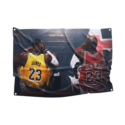 MJ & Lebron Flag