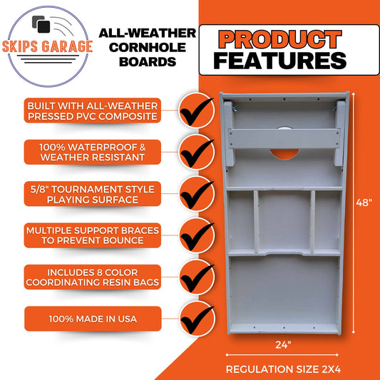 Whitewash Flag Pro All-Weather Cornhole Boards