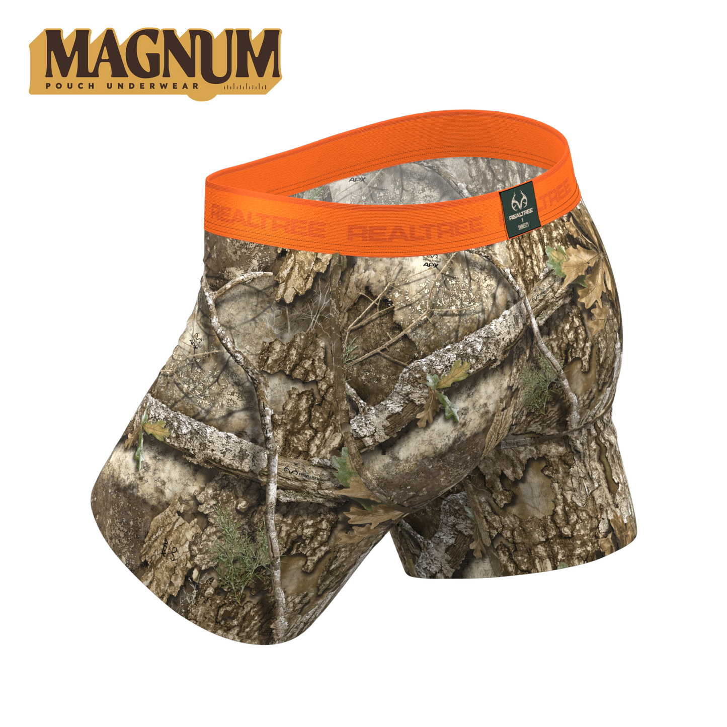 The Wild Game | Realtree x Shinesty Neon Orange Ball Hammock® Magnum Big Pouch Underwear