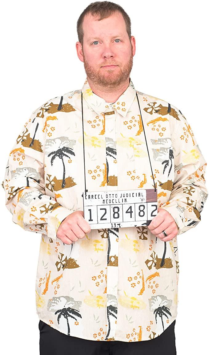 Escobar Shirt and Mugshot Board Halloween Costume