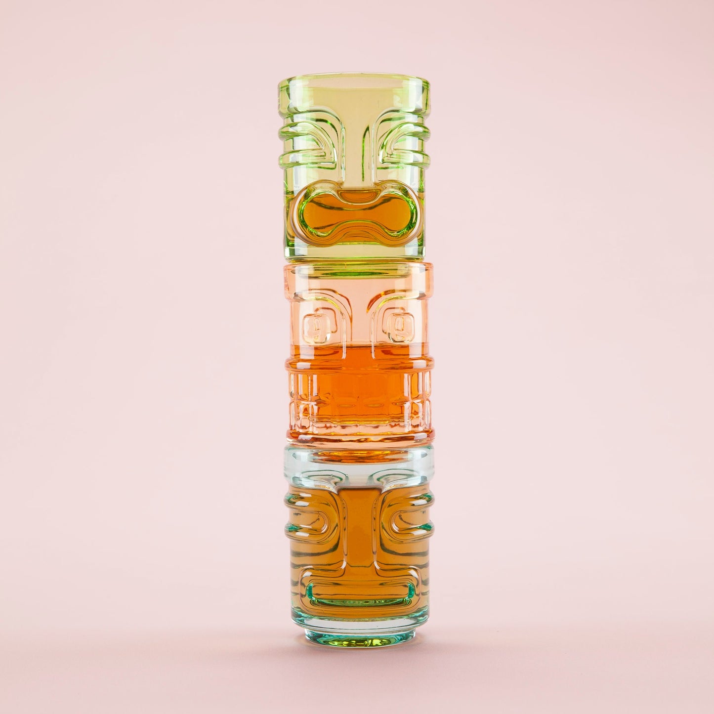 TrueZoo Tiki Trio Shot Glasses in Assorted Colors, Set of 3