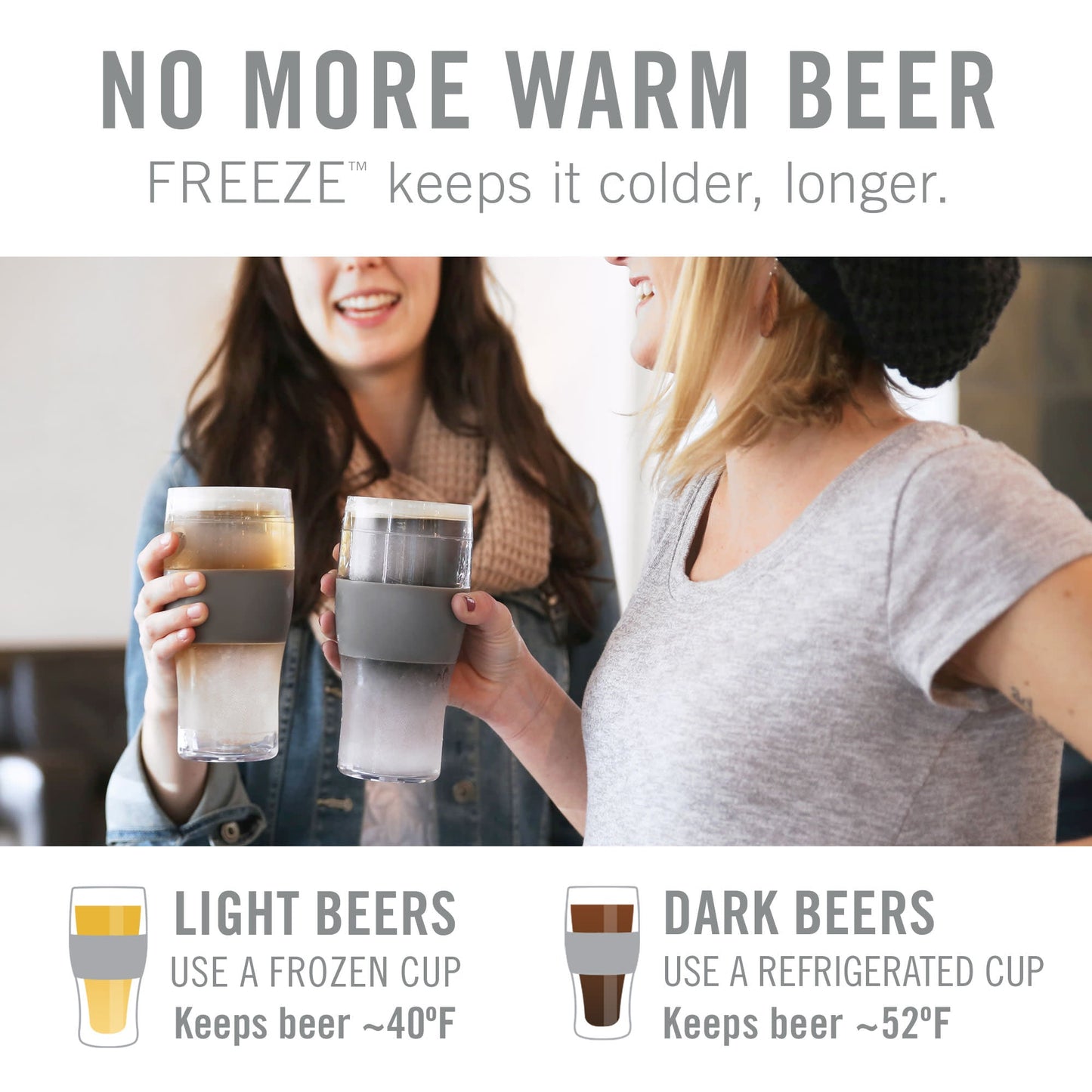 Beer FREEZE™ in Black, Set of 2