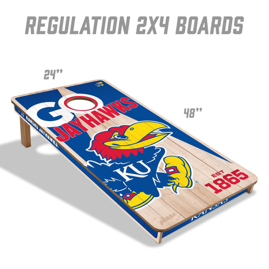 Kansas Jayhawks 2x4 Pro Cornhole Boards