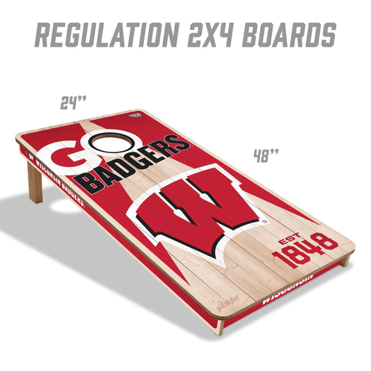Wisconsin Badgers 2x4 Pro Cornhole Boards