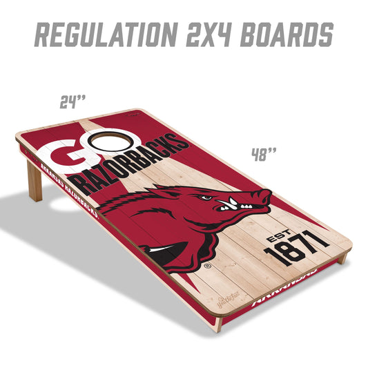 Arkansas Razorbacks 2x4 Pro Cornhole Boards