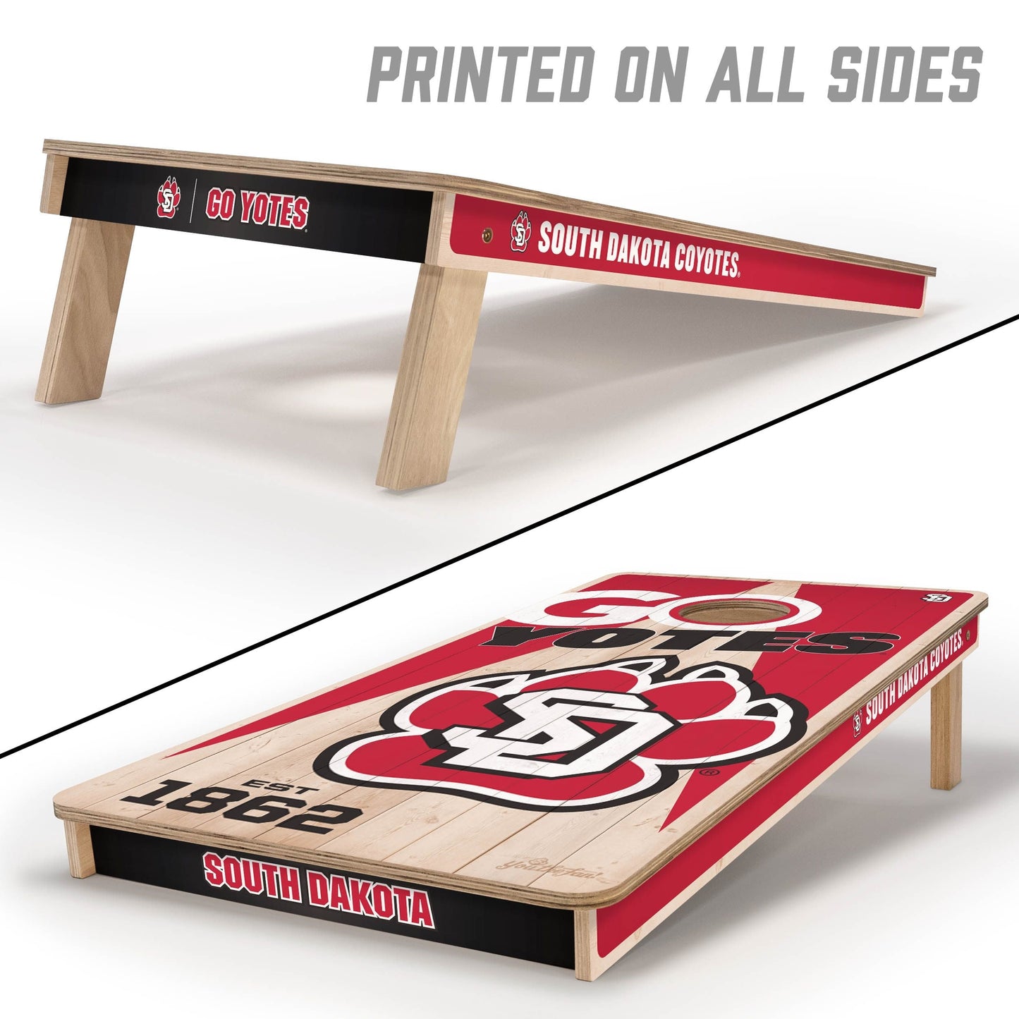 South Dakota Coyotes 2x4 Pro Cornhole Boards