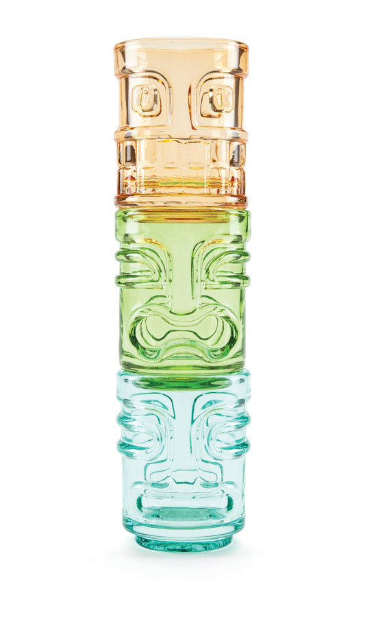TrueZoo Tiki Trio Shot Glasses in Assorted Colors, Set of 3