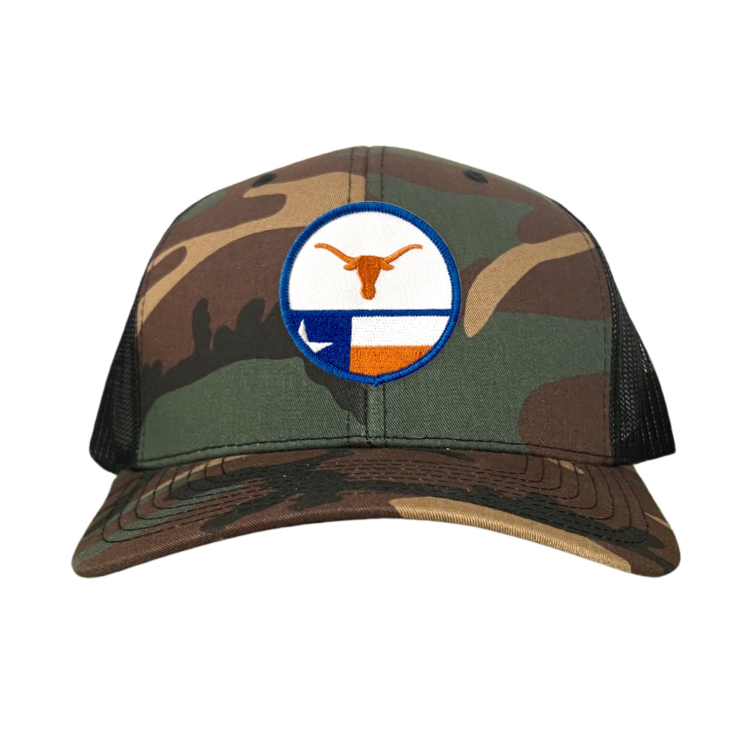 Texas Longhorns Circle Steer Head State Flag / 241 / Hats / MM