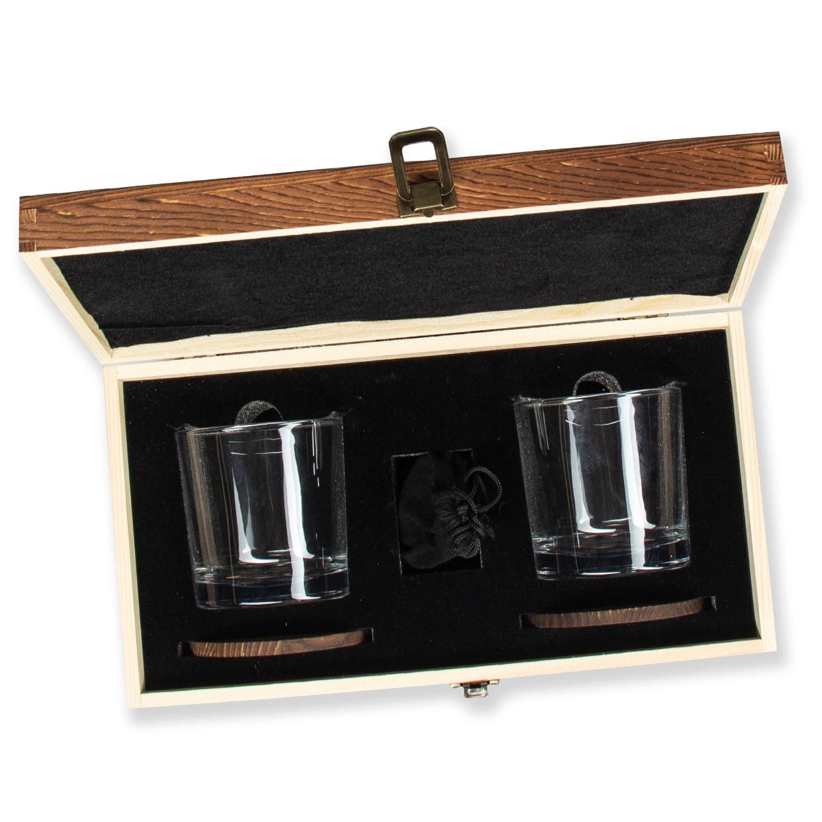Lambda Theta Alpha Custom Engraved Personalized Whiskey Glasses In Wood Gift Box