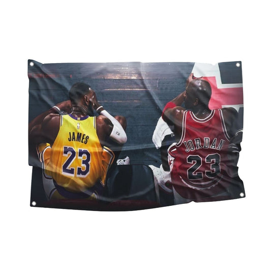 MJ & Lebron Flag