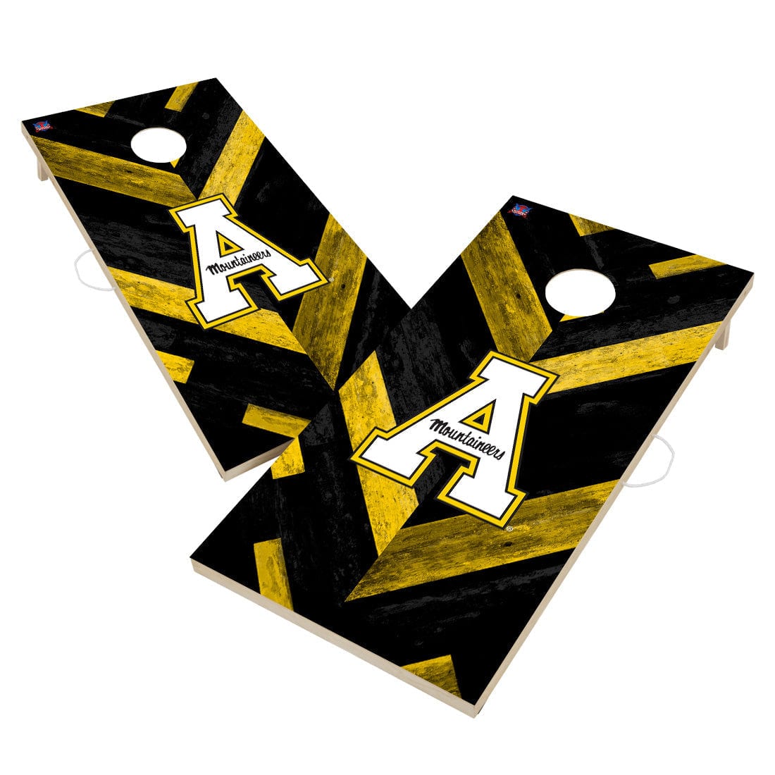 Appalachian State Mountaineers Cornhole Board Set - Herringbone Design