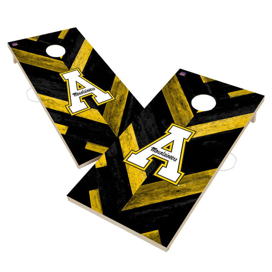 Appalachian State Mountaineers Cornhole Board Set - Herringbone Design