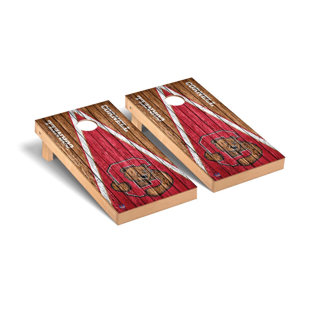 Cornell Big Red Cornhole Board Set - Triangle Weathered Version