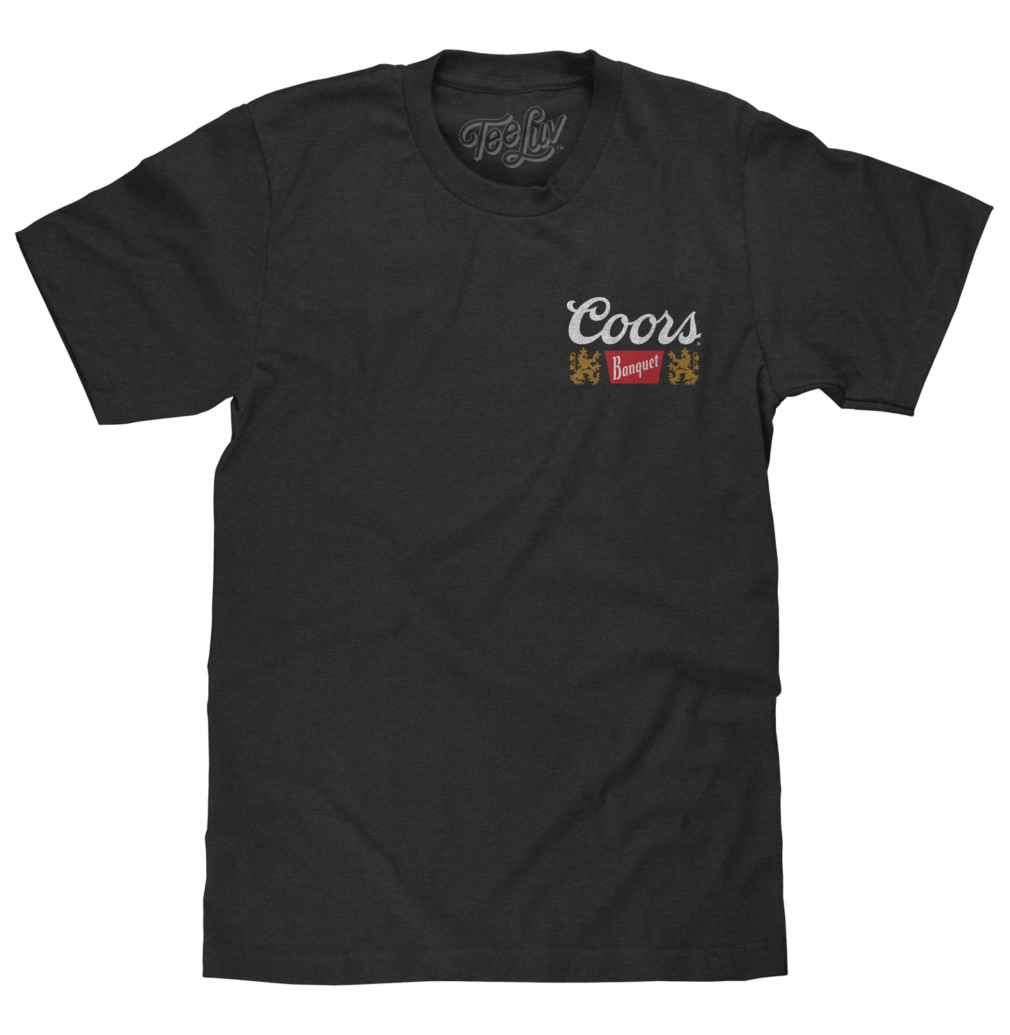 Made in the USA Coors Banquet Golden Colorado Front and Back Beer T-Shirt - Asphalt Gray