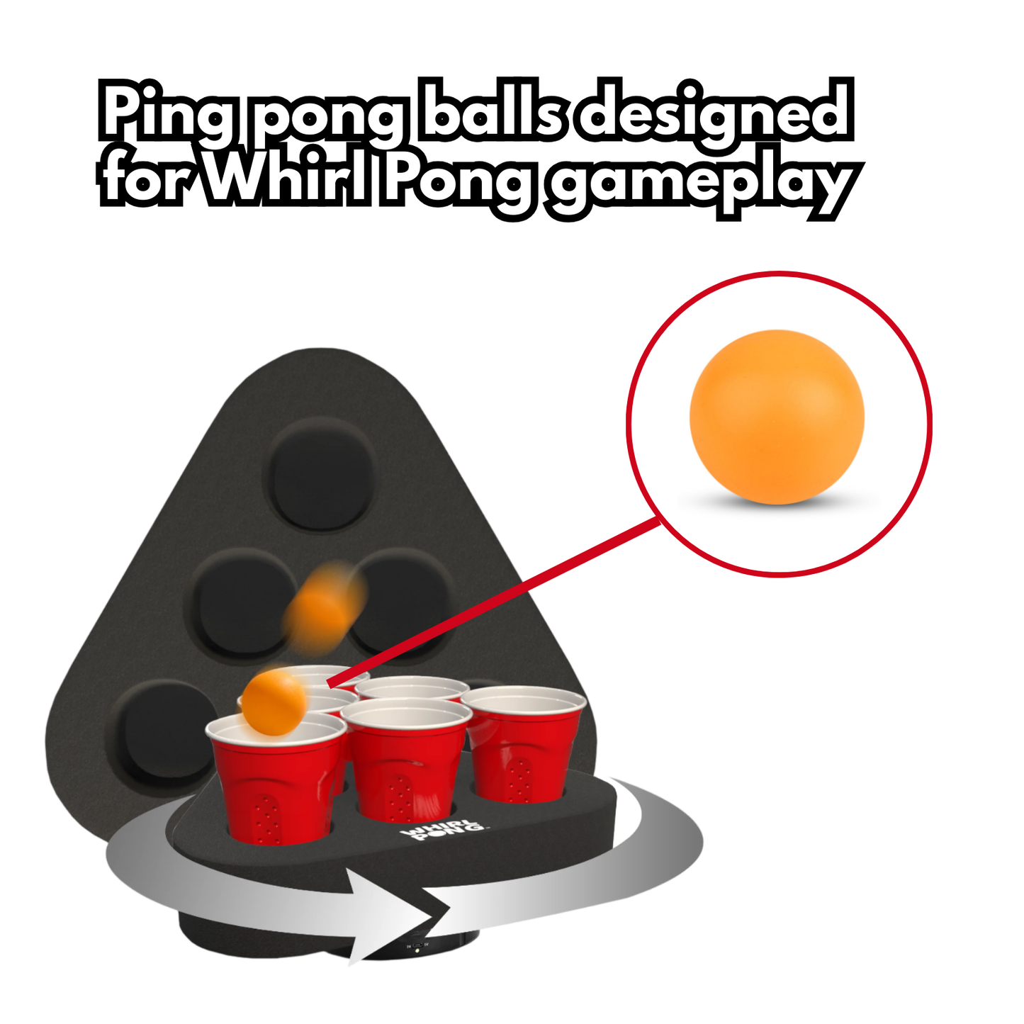 Whirl Pong Orange Ping Pong Balls