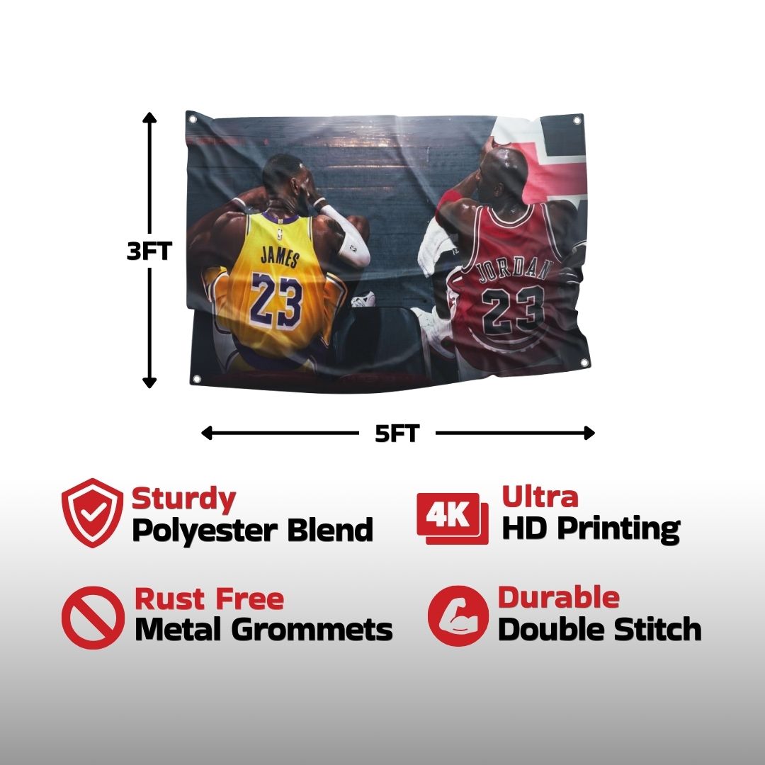 MJ & Lebron Flag
