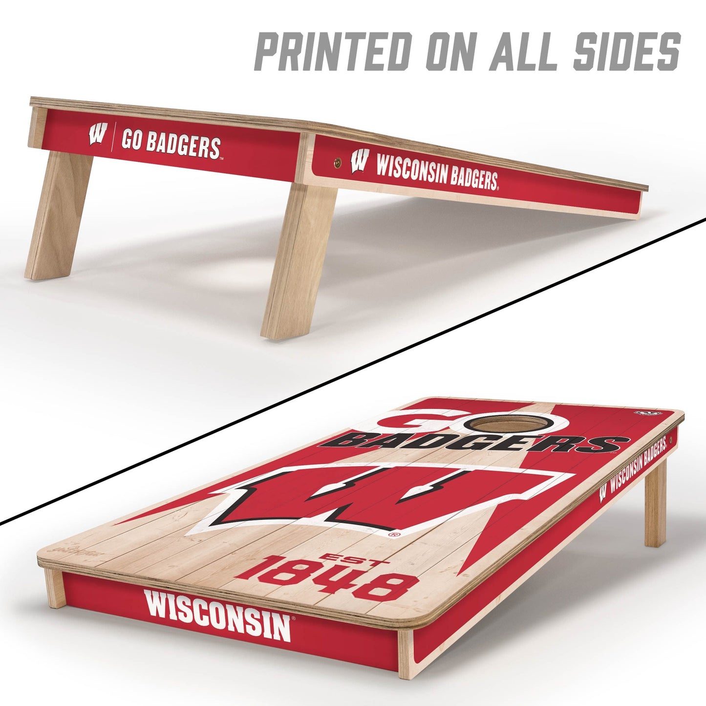 Wisconsin Badgers 2x4 Pro Cornhole Boards