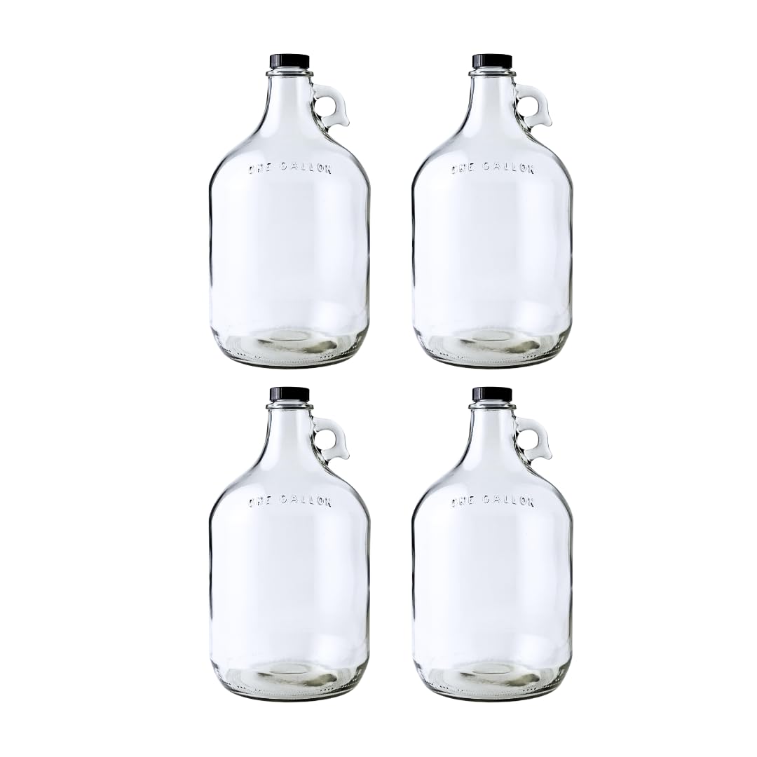 Fastrack 4-Pack 1 Gallon Glass Jug Set w/ Polyseal