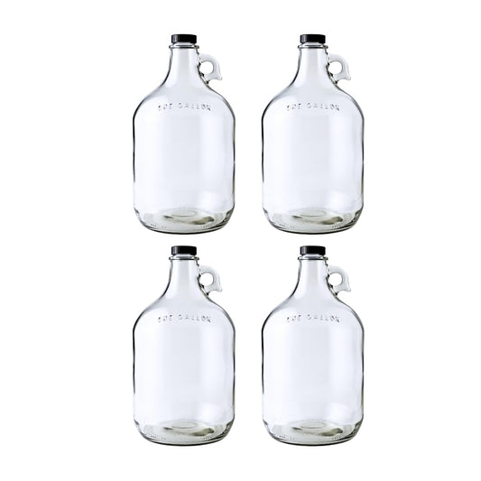 Fastrack 4-Pack 1 Gallon Glass Jug Set w/ Polyseal