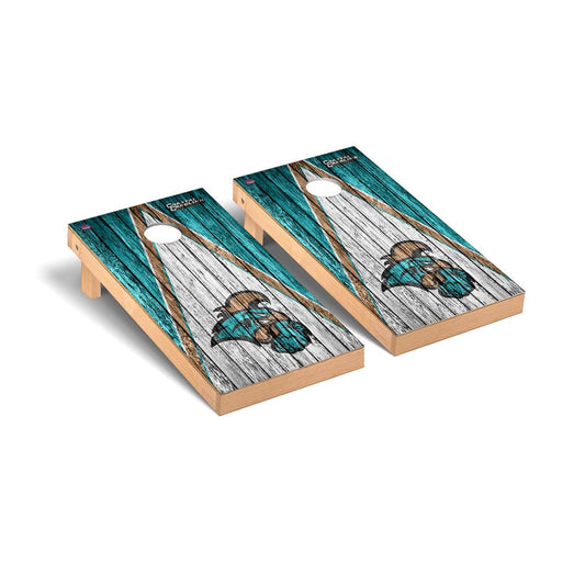 Coastal Carolina Chanticleers Cornhole Board Set - Triangle Weathered Version
