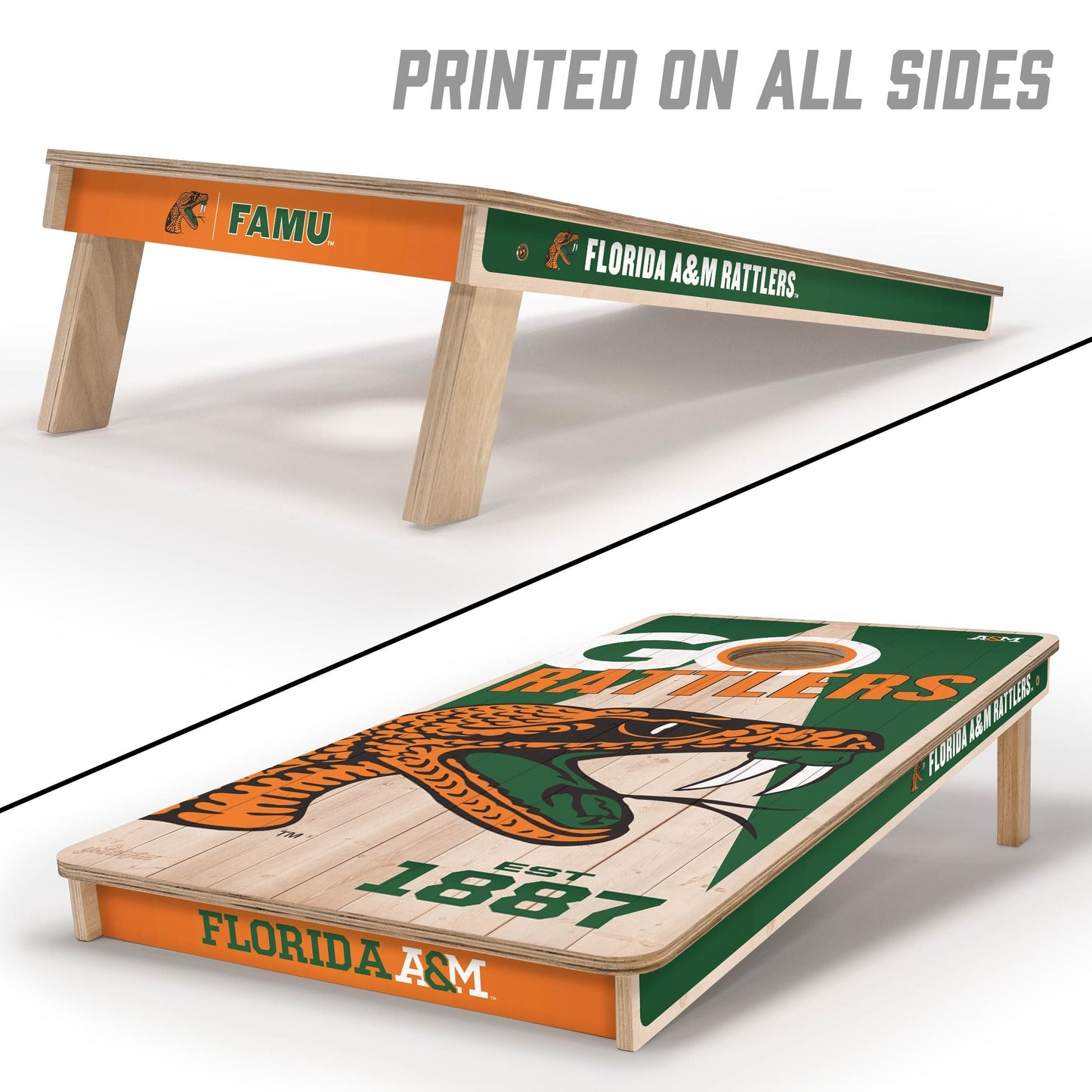 Florida A&M Rattlers 2x4 Pro Cornhole Boards