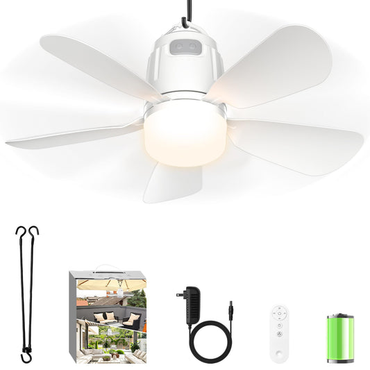 Canopy Fan 20'', 20000mAh Portable Outdoor Ceiling Fan