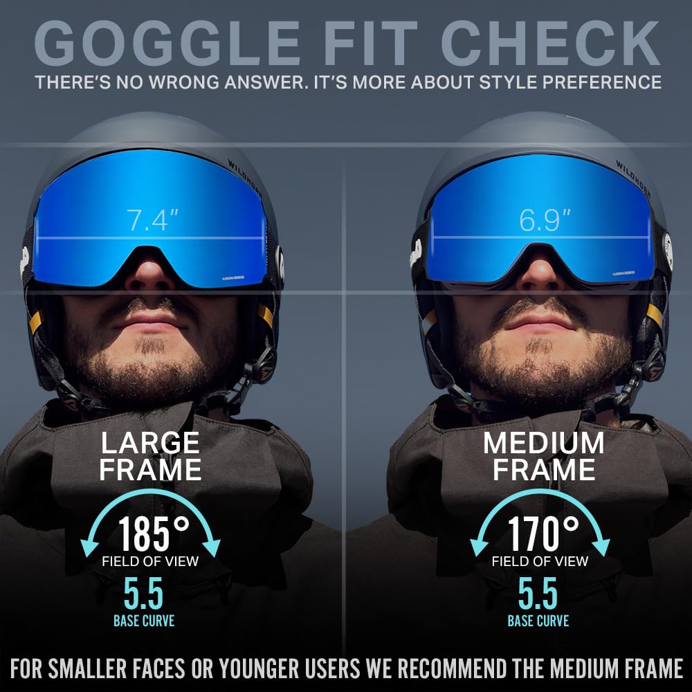 Wildhorn Roca Pro Ski Goggles Men Women, Ultra wide