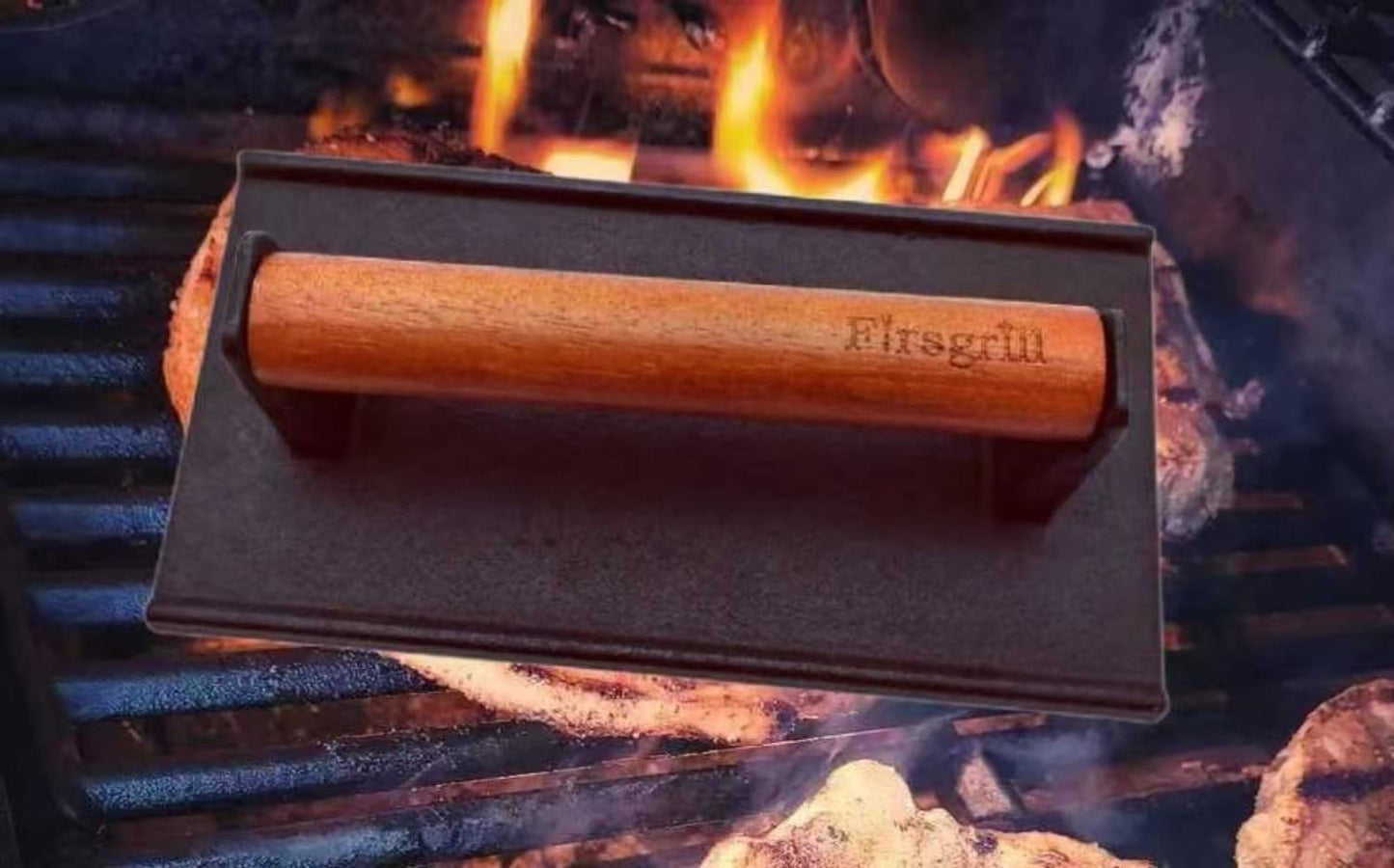 Firsgrill Burger Press 7.08" Round & 8.3”X4.3”Rectangle Heavy-Duty Cast