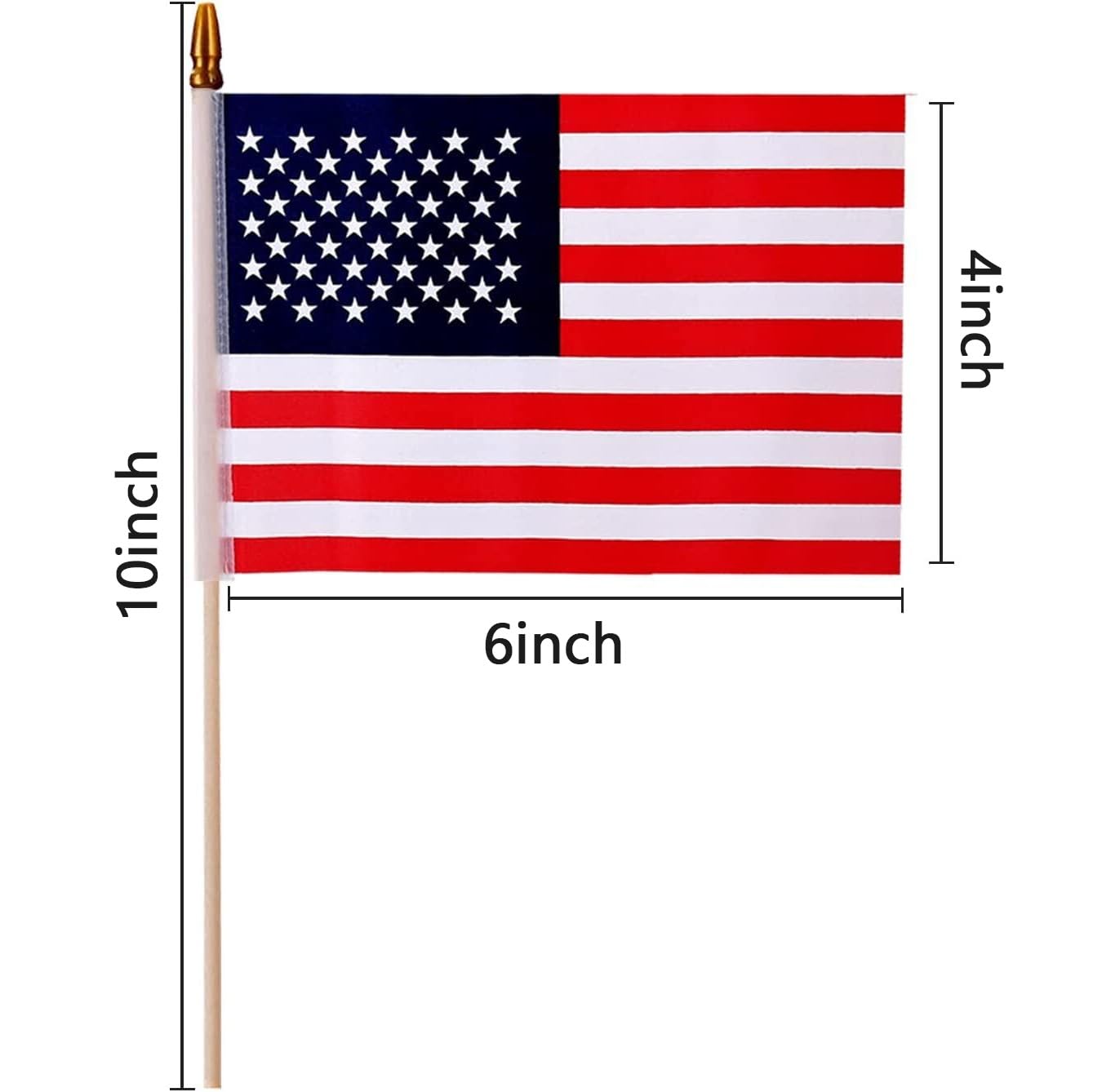 500 Pcs Small American Flags on Stick, Small US