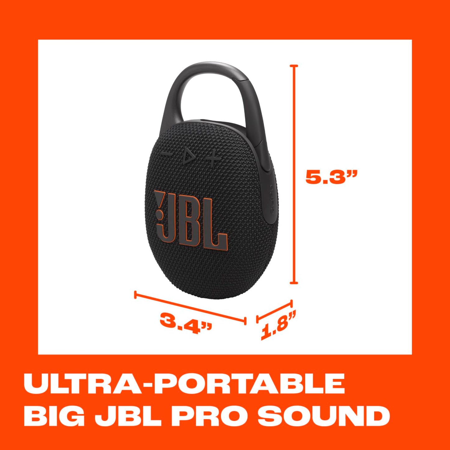 JBL Clip 5 - Ultra-Portable, Waterproof & Dustproof Bluetooth Speaker